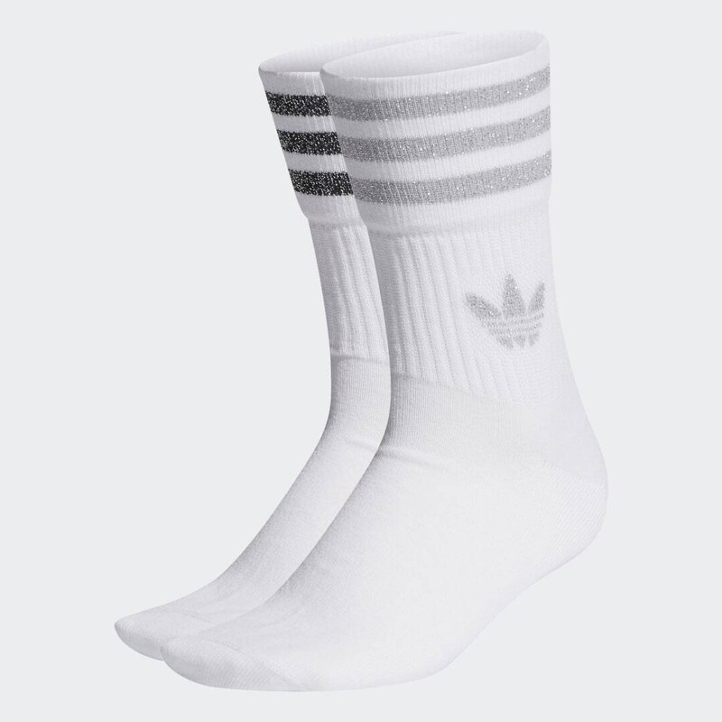 Adidas Ponožky Mid-Cut Glitter Crew – 2 páry