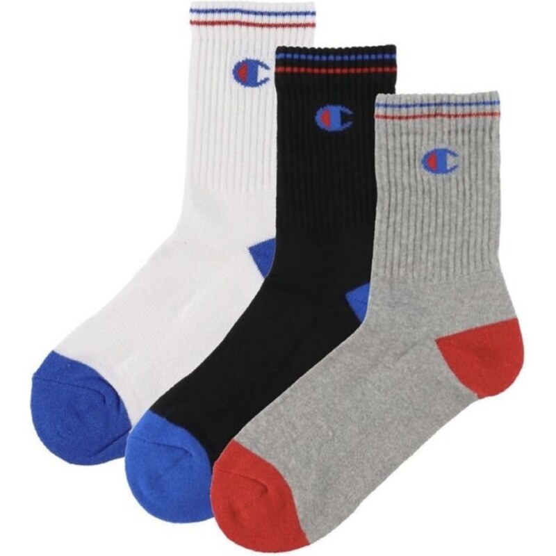 Champion 3pk Crew Socks BLACK 100162529