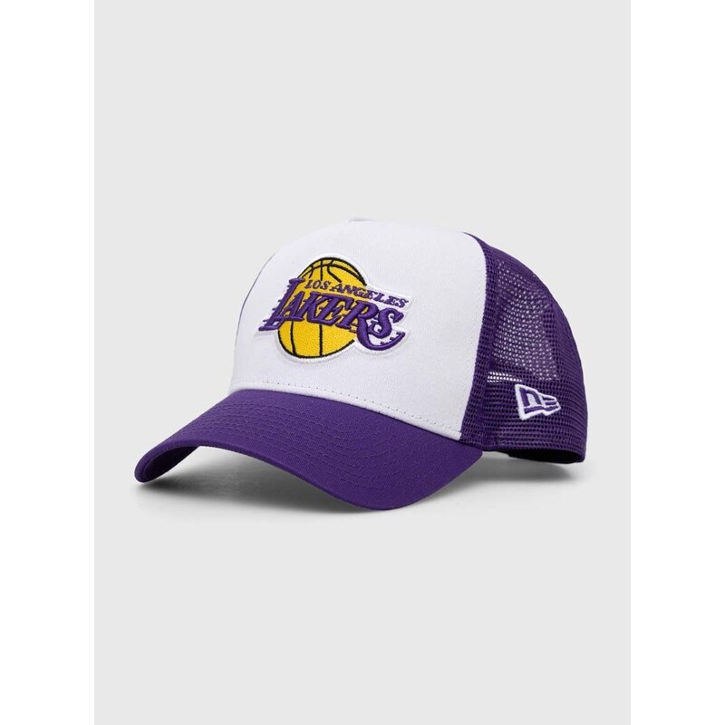 Kšiltovka New Era bílá barva, s aplikací, LOS ANGELES LAKERS, 60348857.WHITRPTRP-WHITRPTRP