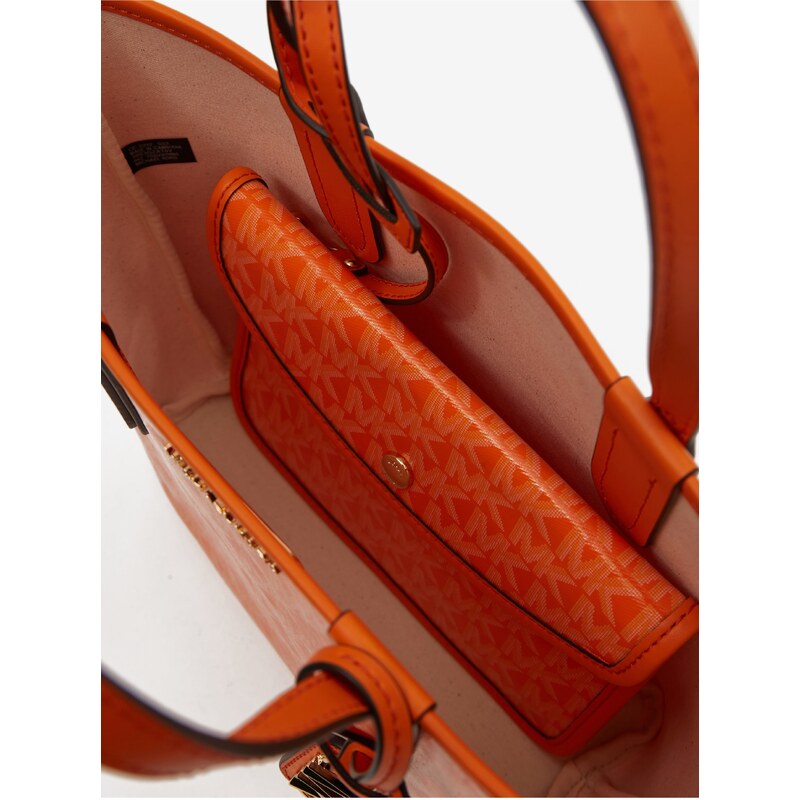 Oranžová dámská vzorovaná kabelka Michael Kors XS Open Tote - Dámské