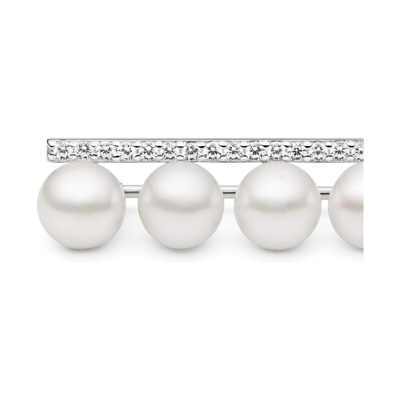 Gaura Pearls Stříbrná perlová brož, stříbro 925/1000