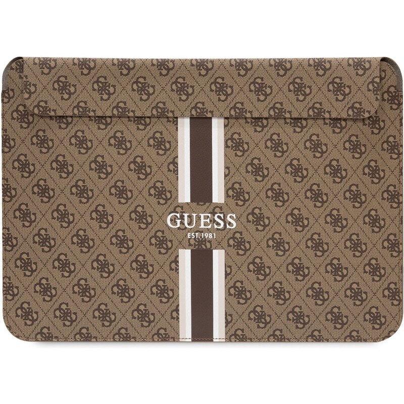 Pouzdro na notebook - Guess, 16 4G Printed Stripes Brown