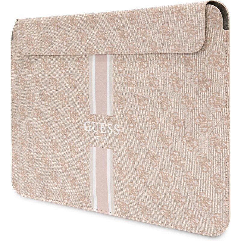 Pouzdro na notebook - Guess, 16 4G Printed Stripes Pink