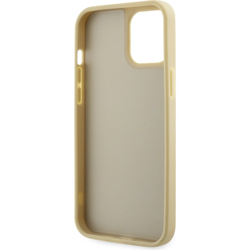 Ochranný kryt pro iPhone 12 Pro MAX - Guess, Rhinestones Triangle Metal Logo Gold