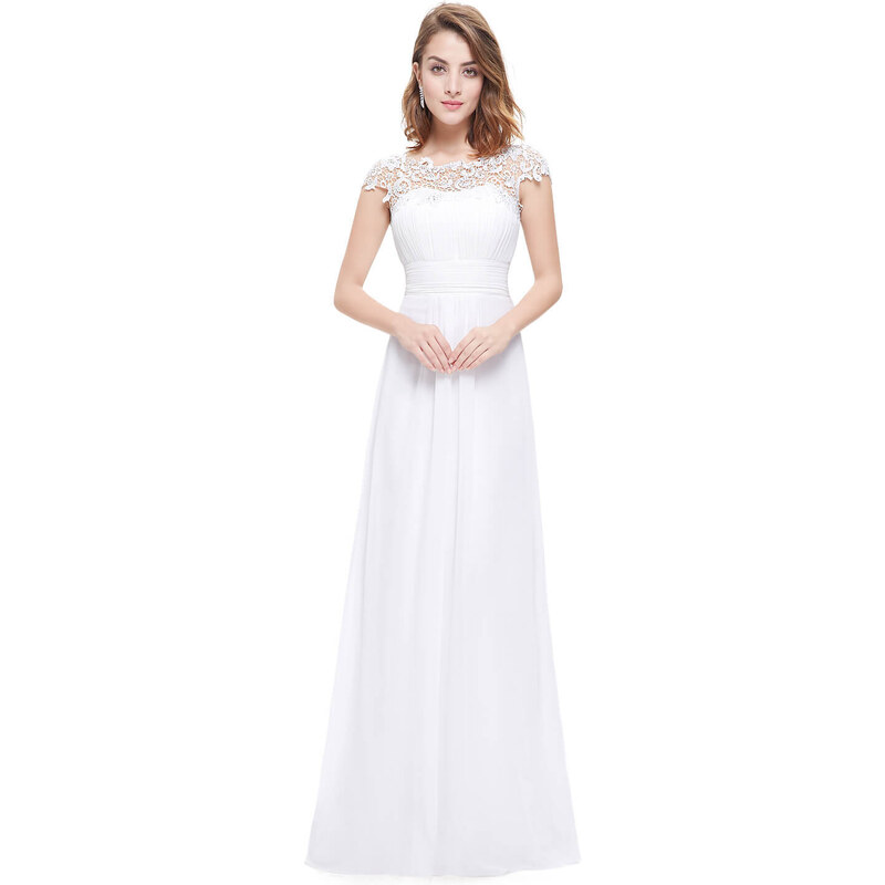 Ever-Pretty Bílé krajkové šaty