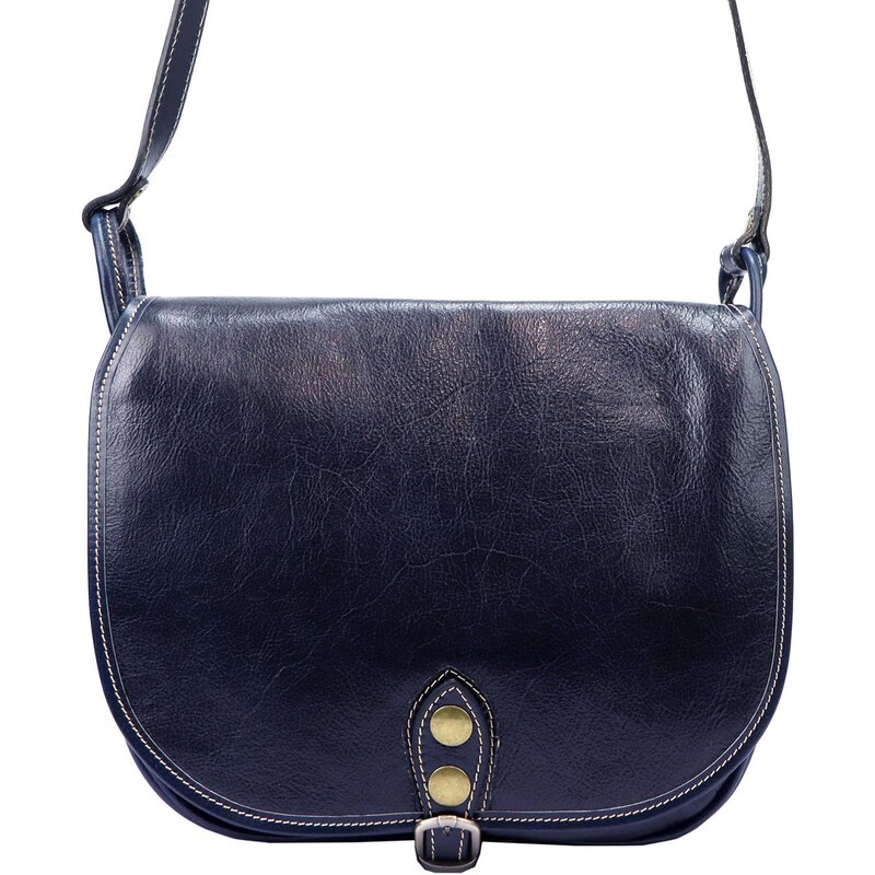 Kožená crossbody kabelka Florence 8863 modrá 82667649