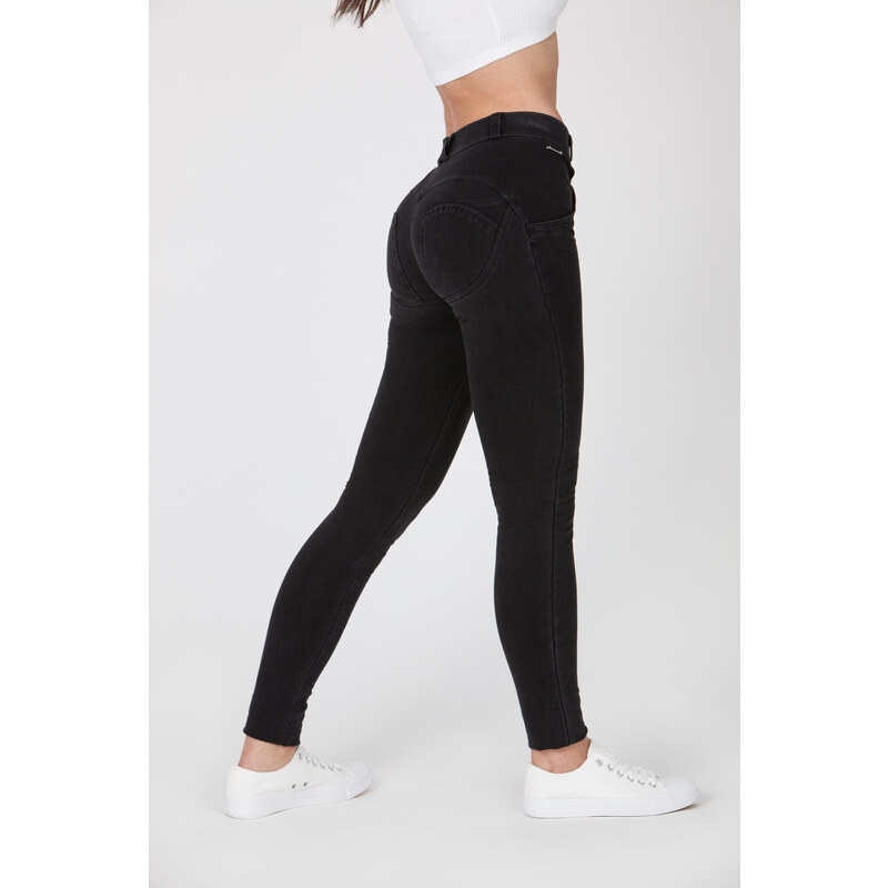 Dámské kalhoty Jeans Mid Waist BST1 černé - Boost