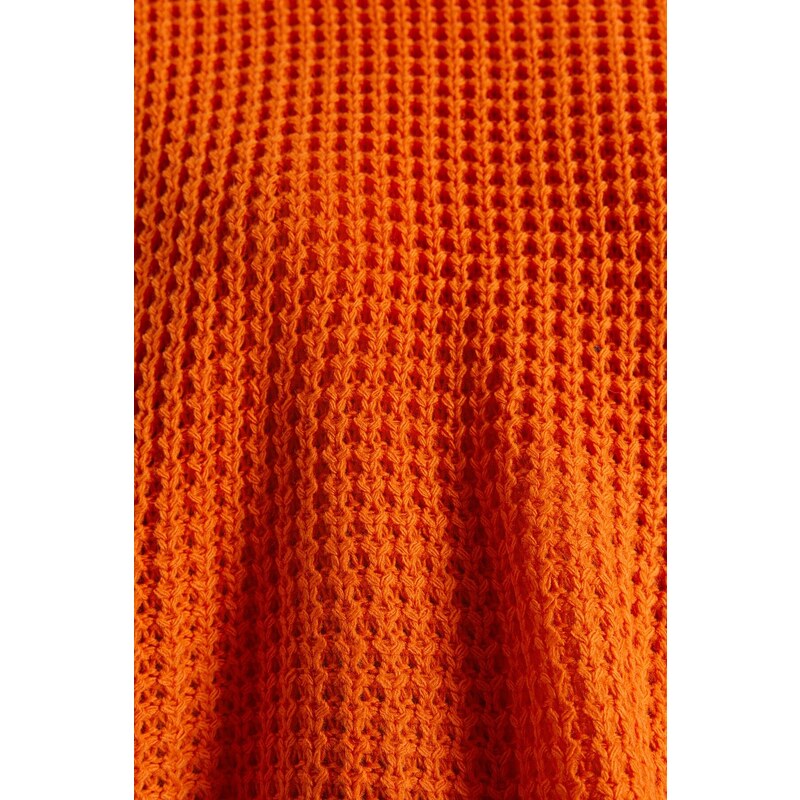Trendyol Orange Crop pletený svetr