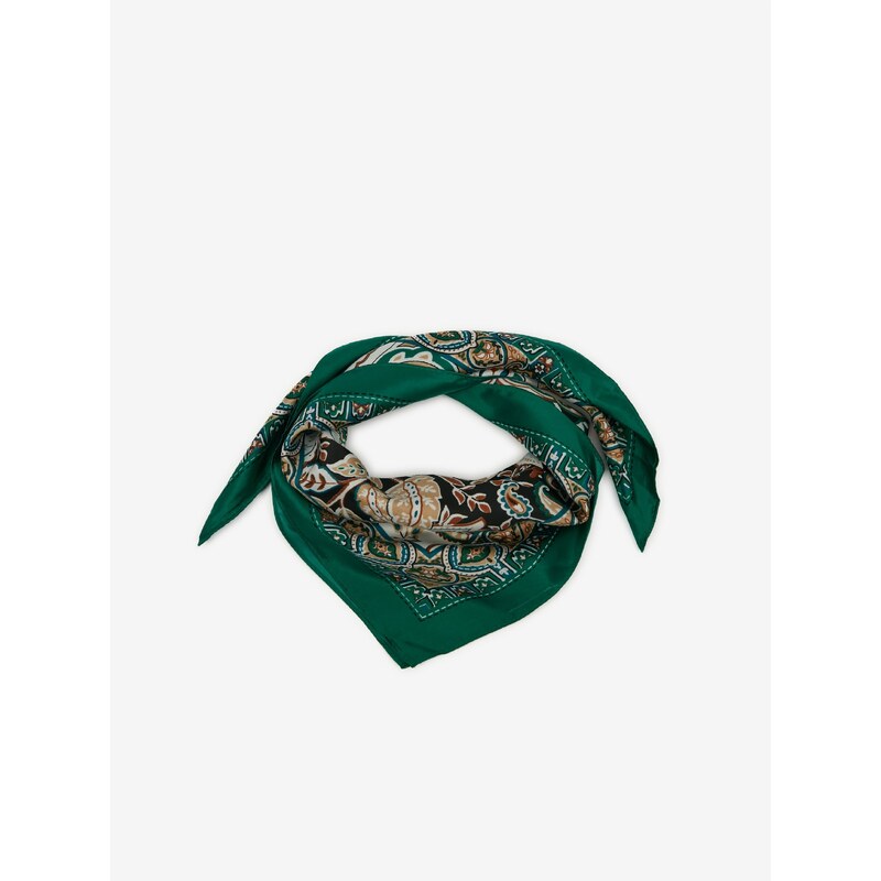 Orsay Zelený dámský vzorovaný saténový šátek - Dámské