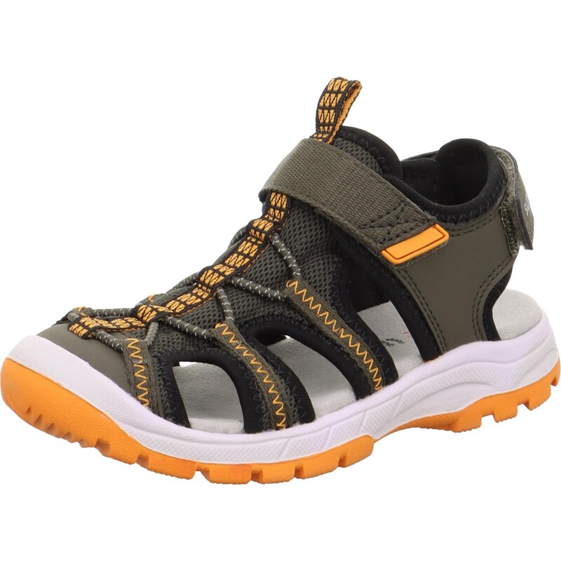 SUPERFIT Otevřená obuv Tornado khaki / oranžová