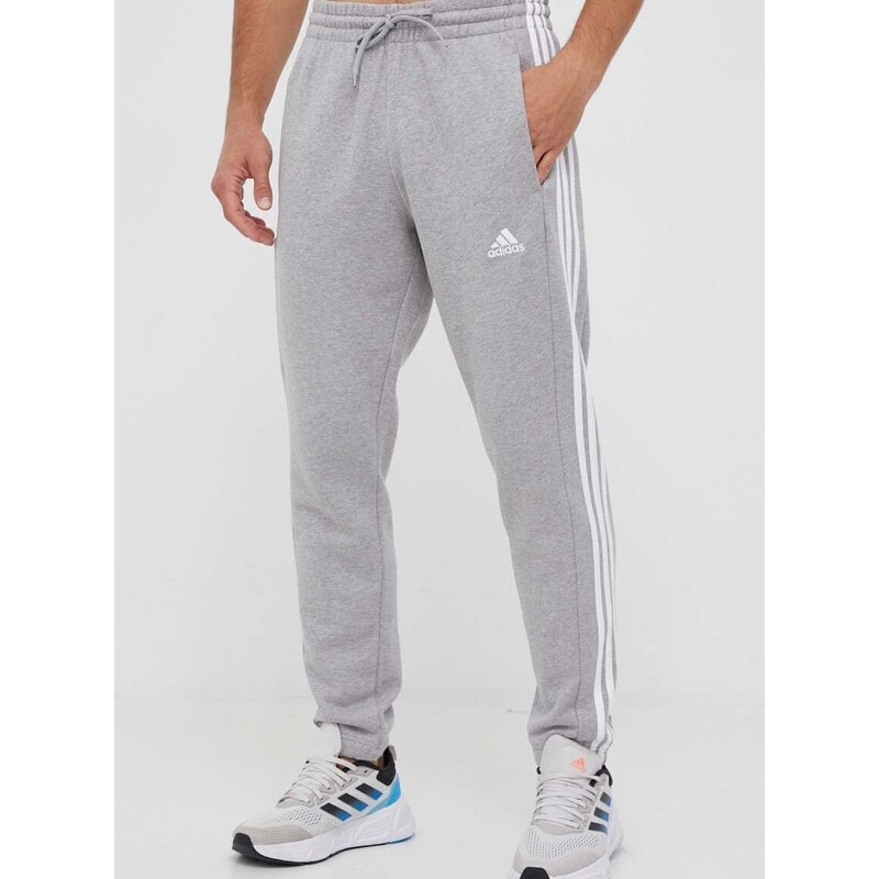 Bavlněné tepláky adidas šedá barva, IC0052