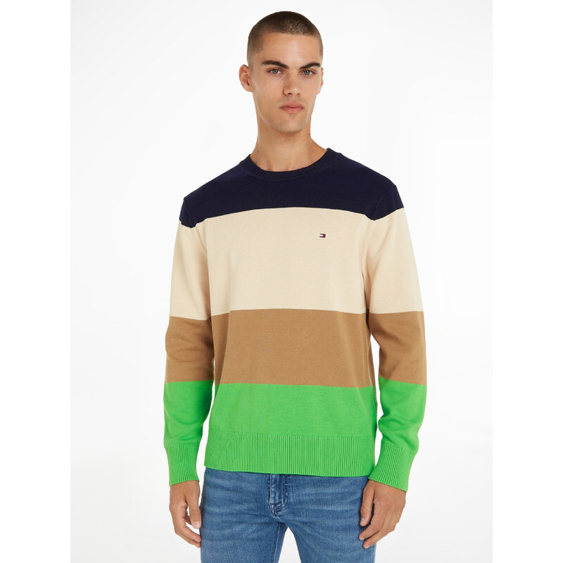 Tommy Hilfiger pánský vícebarevný svetr Colourblock