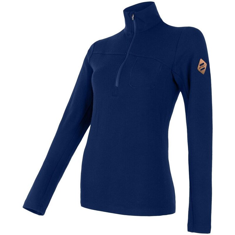 SENSOR MERINO EXTREME dámská mikina dl.rukáv zip deep blue