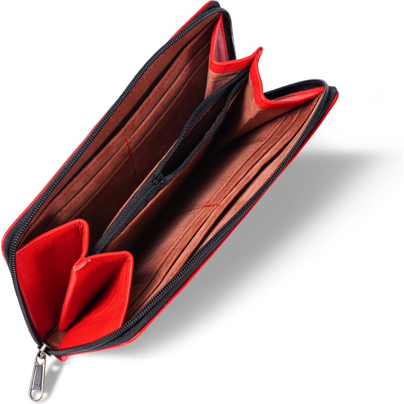 Bagind Donna Red - kožená dámská peněženka červená