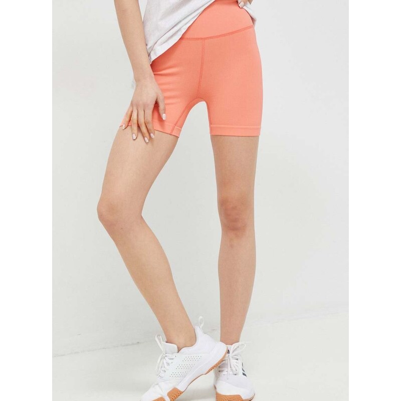 Sportovní šortky Helly Hansen Allure dámské, oranžová barva, hladké, high waist
