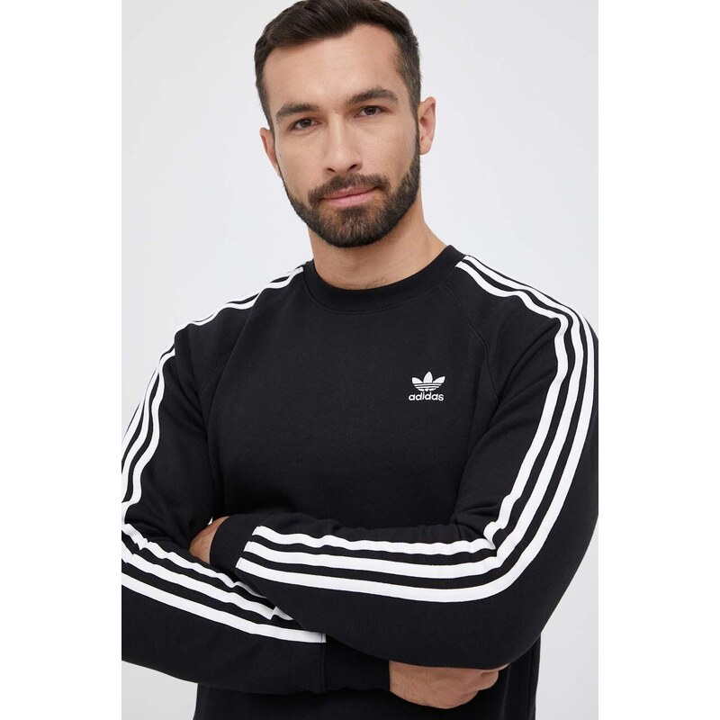 Mikina adidas Originals pánská, černá barva, s aplikací