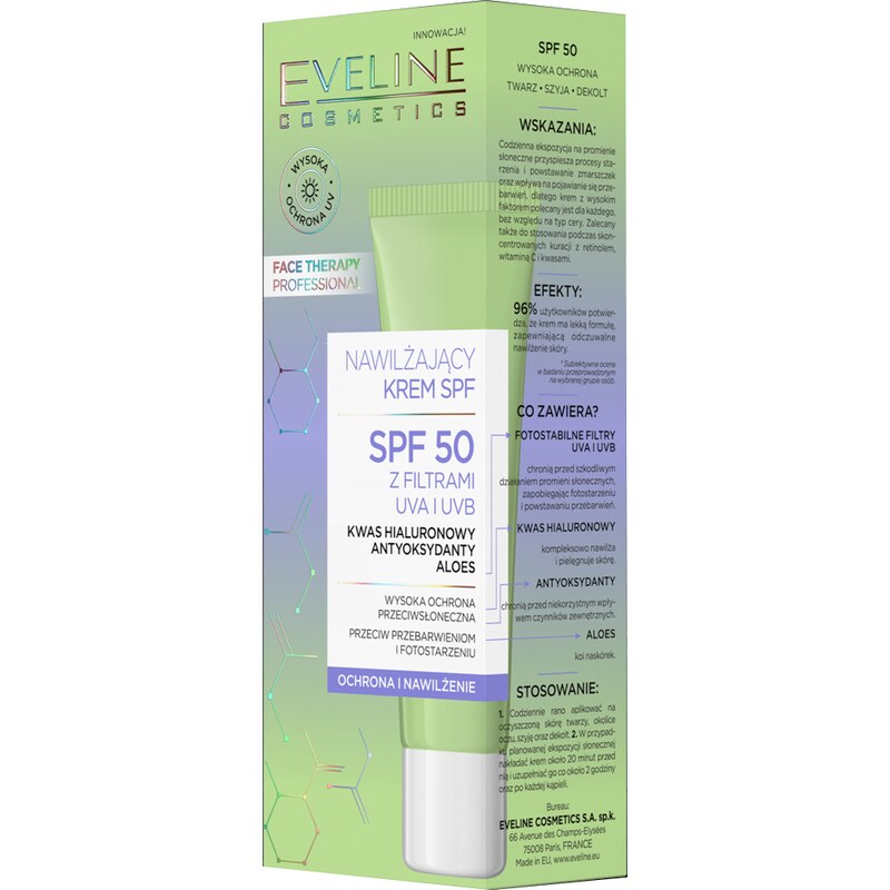 Eveline cosmetics Face Therapy Hydratační krém SPF 50 30 ml