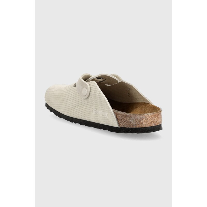 Semišové pantofle Birkenstock Boston dámské, šedá barva, 1025270