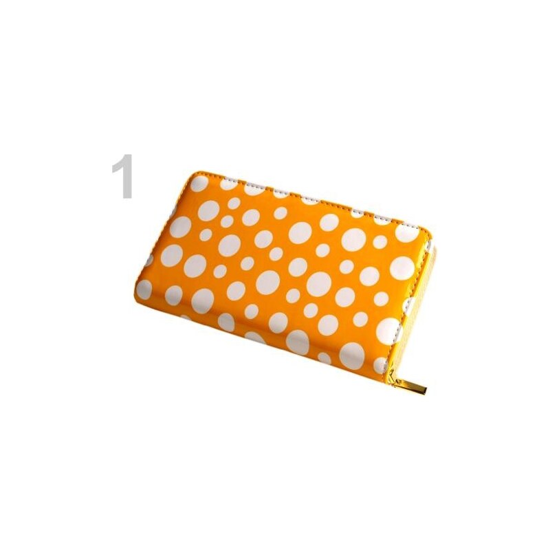 Dámská peněženka 10,5x20,5cm lesklá (1 ks) - 1 oranžová stř. Stoklasa