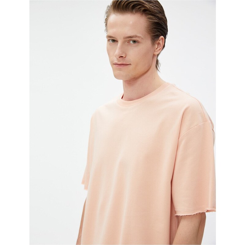 Koton Basic Oversize Tričko Crew Neck Krátký rukáv