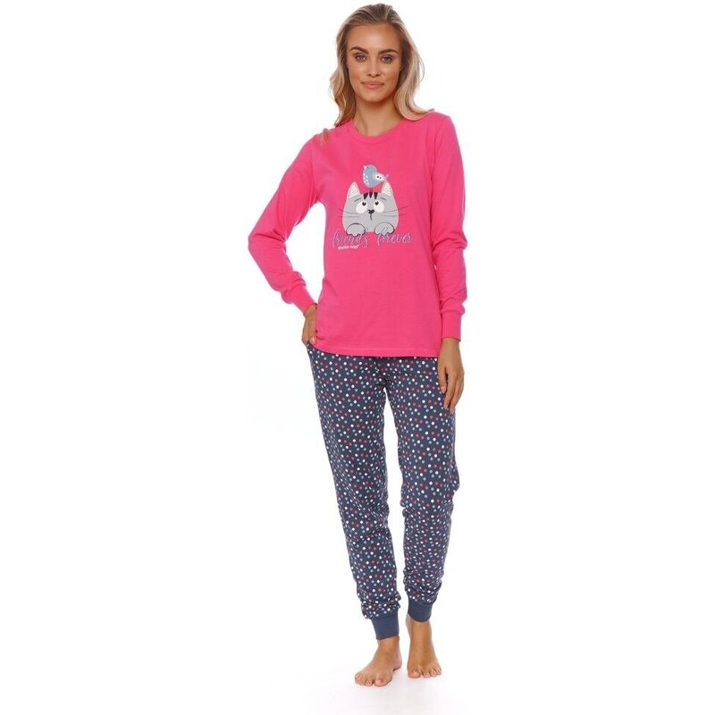 DN Nightwear Dámské pyžamo Friends forever růžové