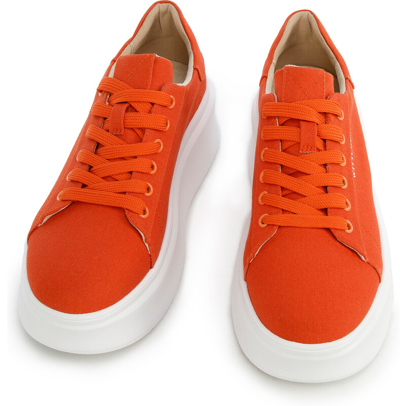 Dámské boty Wittchen, oranžová, textilní materiál