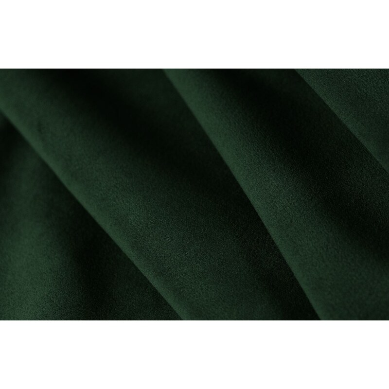 Lahvově zelená sametová pohovka do "U" MICADONI Jodie 364 cm, levá