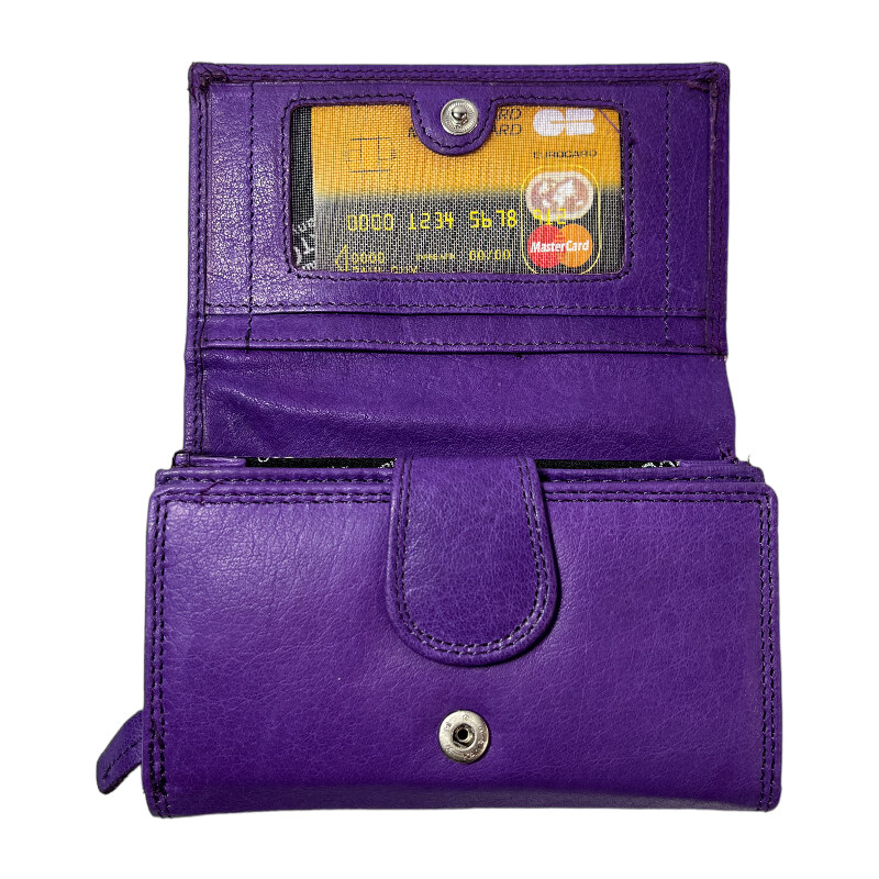 Dámská kožená peněženka Roberto fialová 3173