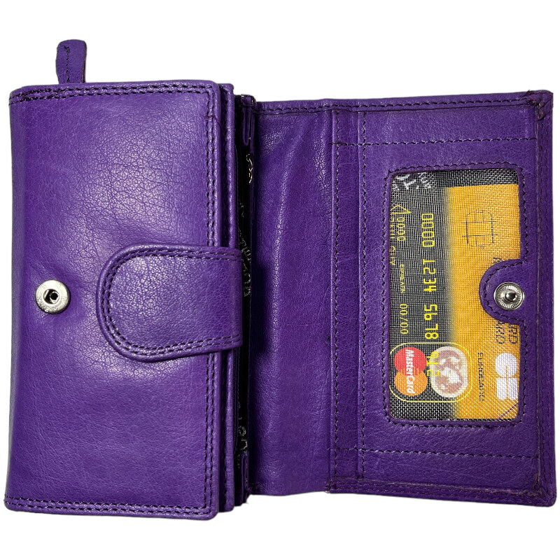 Dámská kožená peněženka Roberto fialová 3173