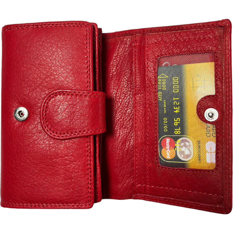 Dámská kožená peněženka Roberto červená 3173