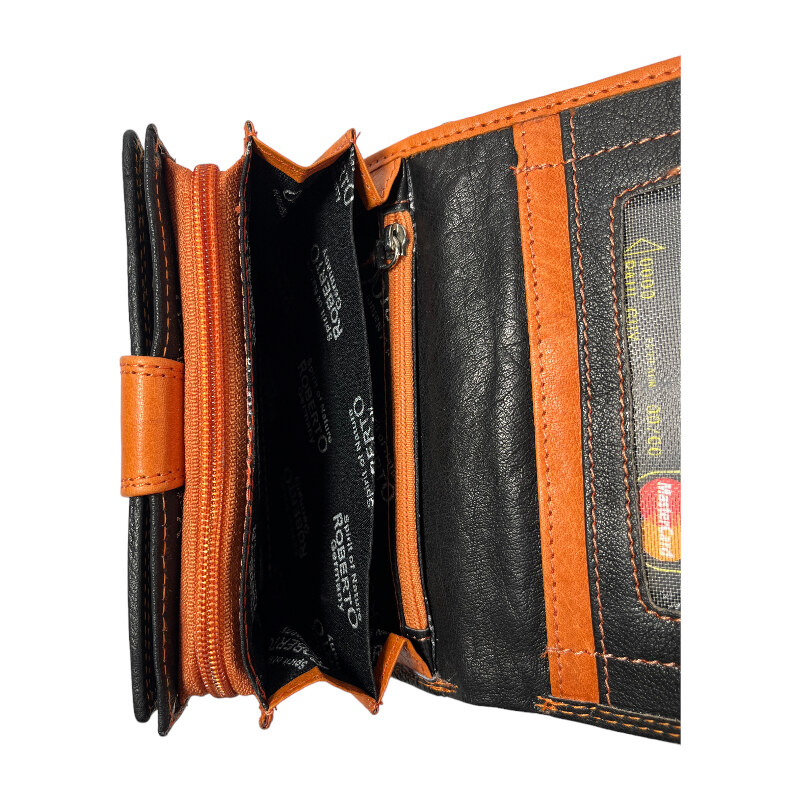 Dámská kožená peněženka Roberto oranžová 3173