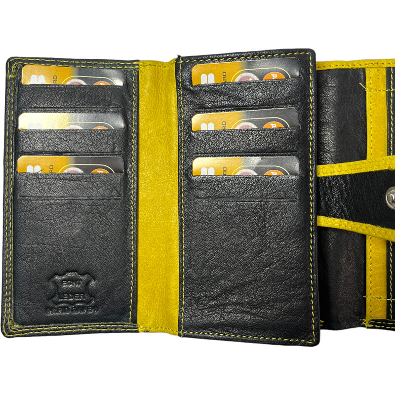 Dámská kožená peněženka Roberto žlutá 3173