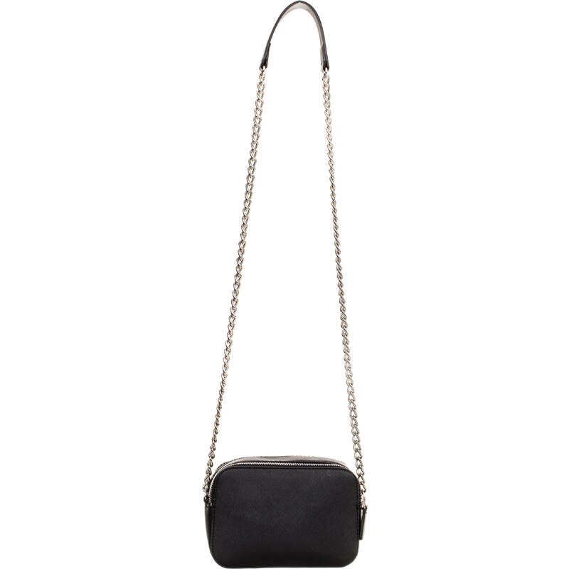 Guess dámská kabelka černá s logem a řetízkovým popruhem