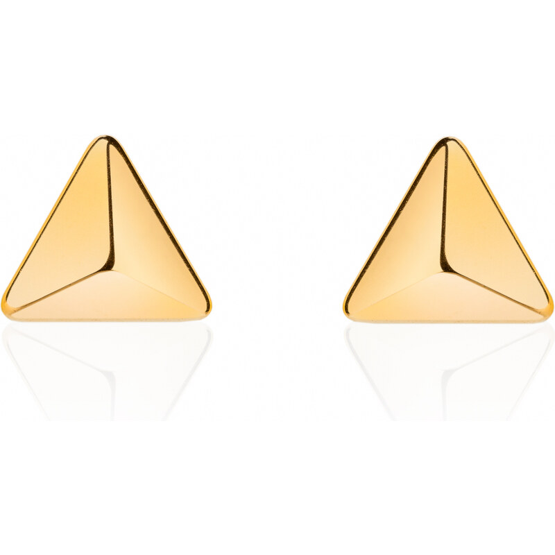 franco bene Trojúhelníkové náušnice - zlaté