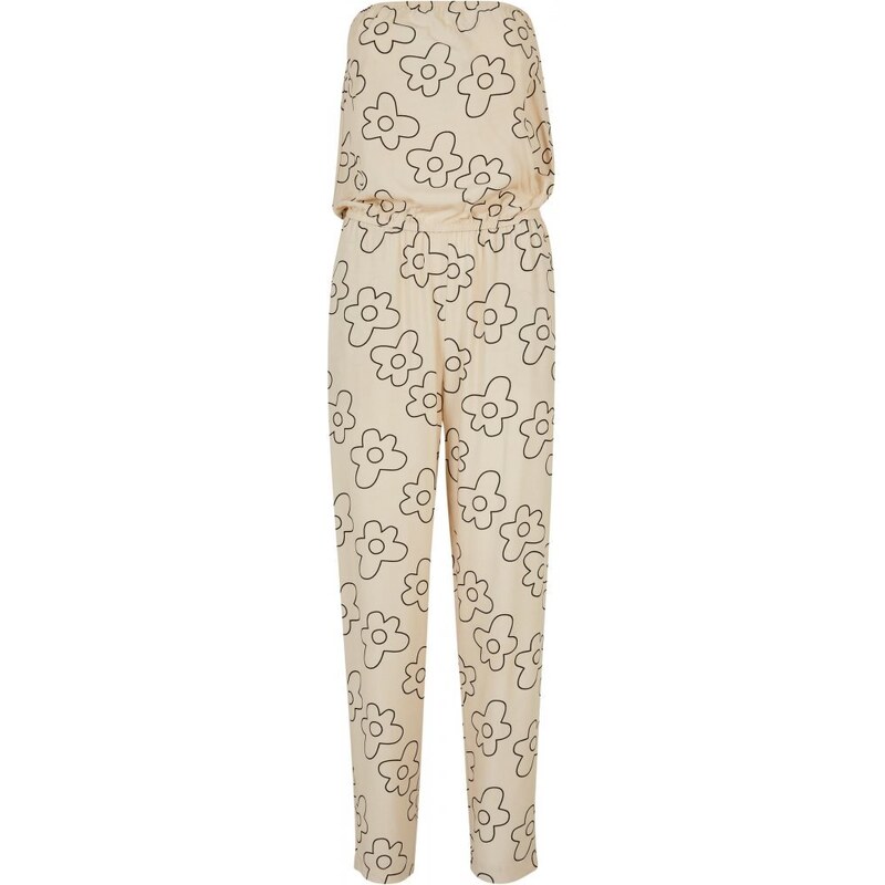 URBAN CLASSICS Ladies Viscose Bandeau Jumpsuit - softseagrassflower