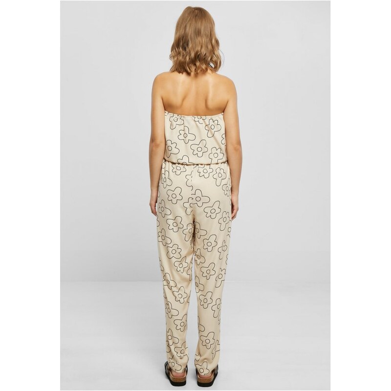 URBAN CLASSICS Ladies Viscose Bandeau Jumpsuit - softseagrassflower