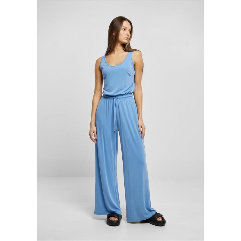 URBAN CLASSICS Ladies Long Sleevless Modal Jumpsuit - horizonblue