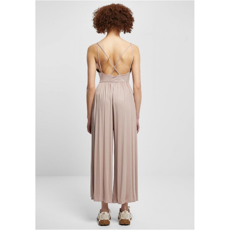 URBAN CLASSICS Ladies Modal Spaghetti Jumpsuit - duskrose