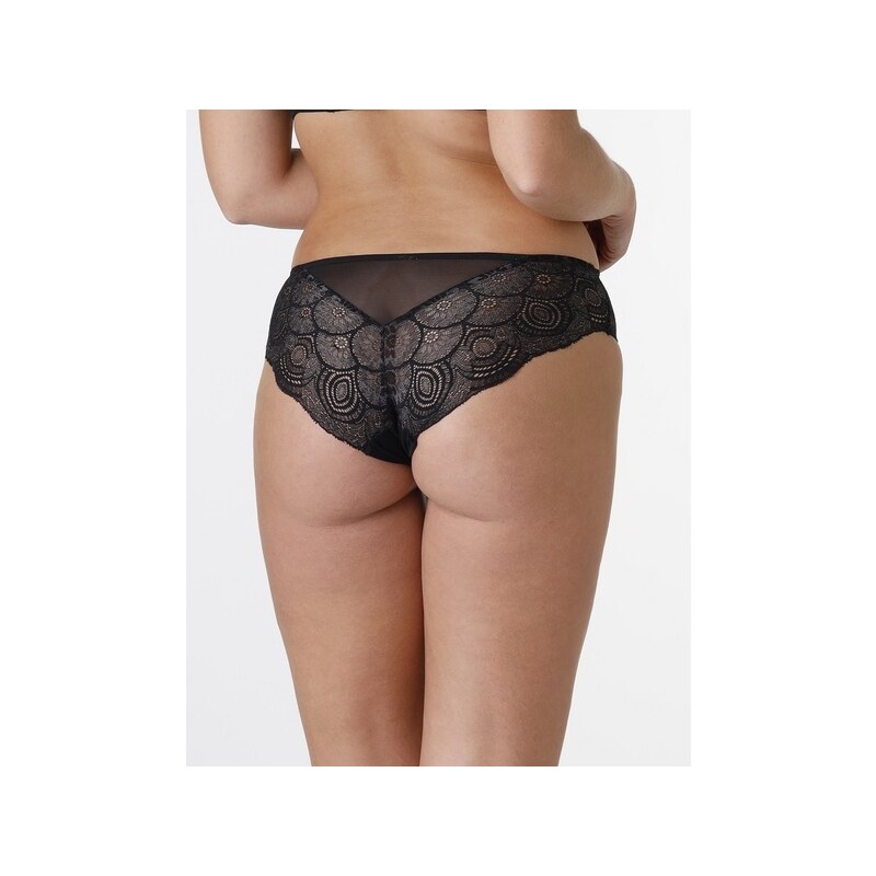 WONDERBRA GLAMOUR SHORTY - Ladies lace panties - black