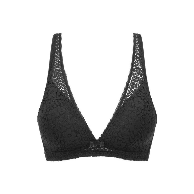 DIM SUBLIM TRIANGLE BRA - Women's lace bra without bones - black