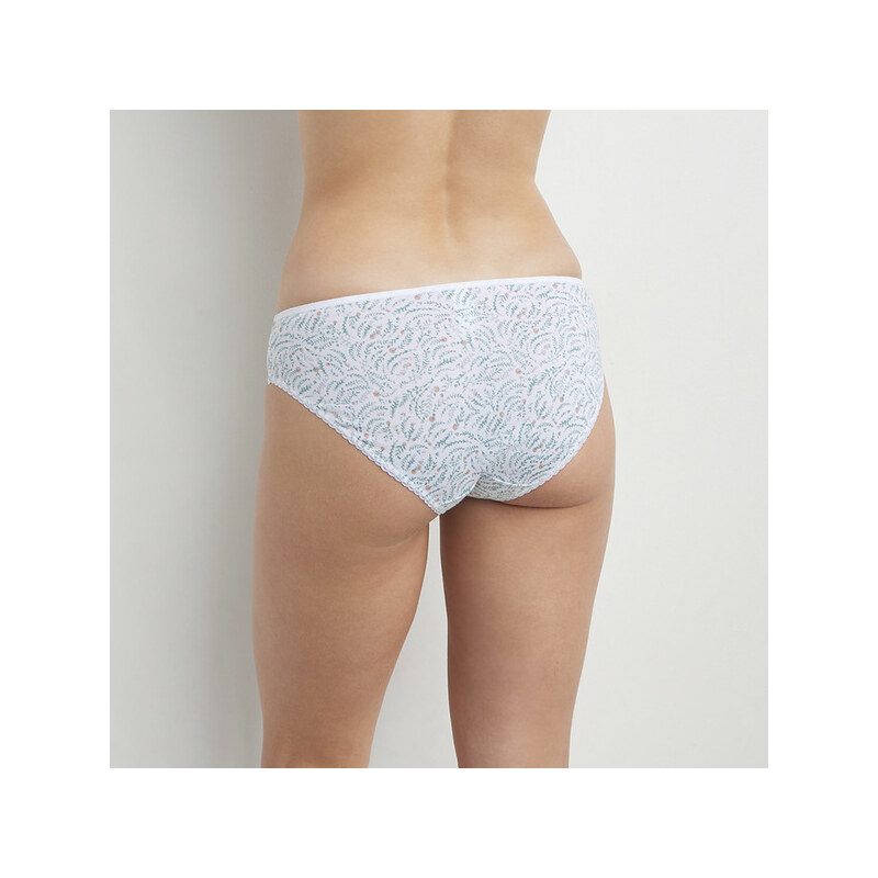 DIM GENEROUS COTTON BIO SLIP - Women's bio cotton panties - white - blue