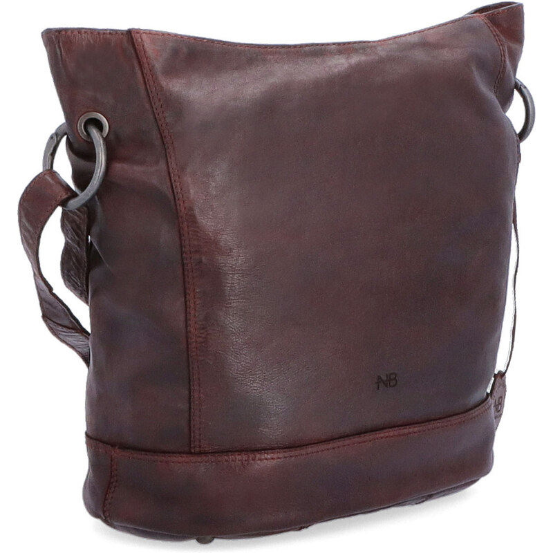 Kožená kabelka crossbody Noelia Bolger vínová NB 2089 BO