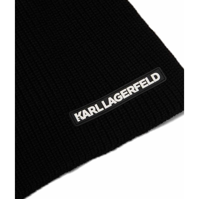 Černá vlněná šála - KARL LAGERFELD