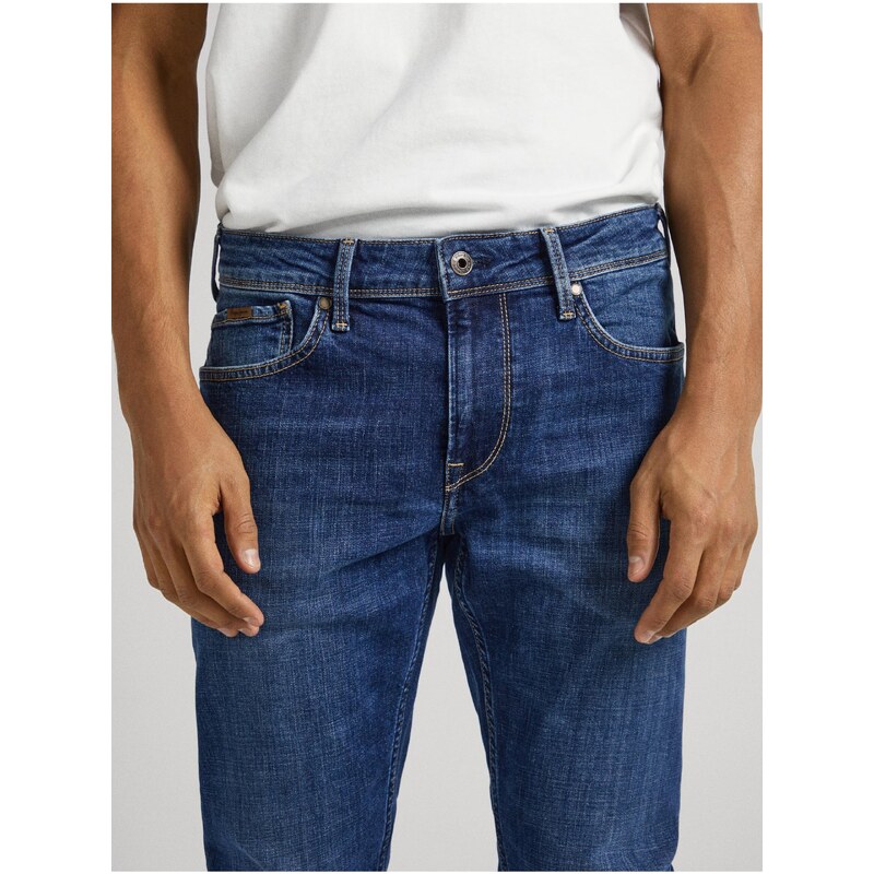 Modré pánské skinny fit džíny Pepe Jeans Finsbury - Pánské