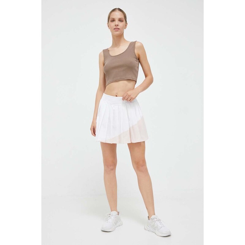 Sportovní sukně adidas Performance Clubhouse bílá barva, mini