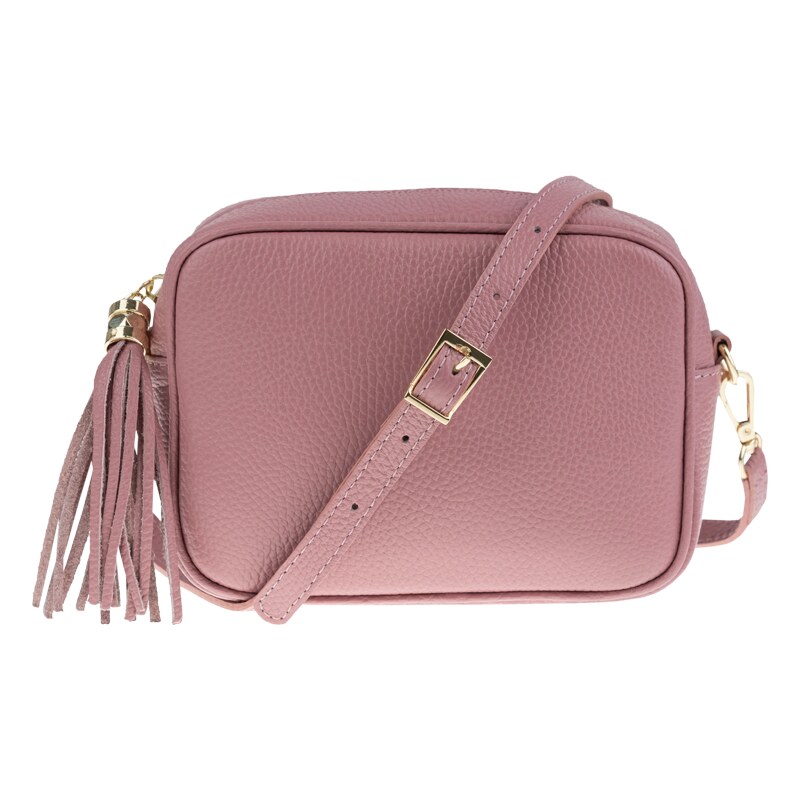 NovaKabelka.cz Kožená kabelka crossbody Bala Rosa Scura růžová