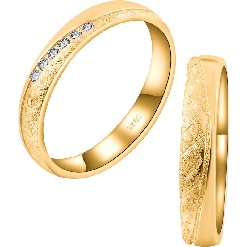 Olivie Snubní stříbrný prsten SILVERBOND GOLD 7479 83080463