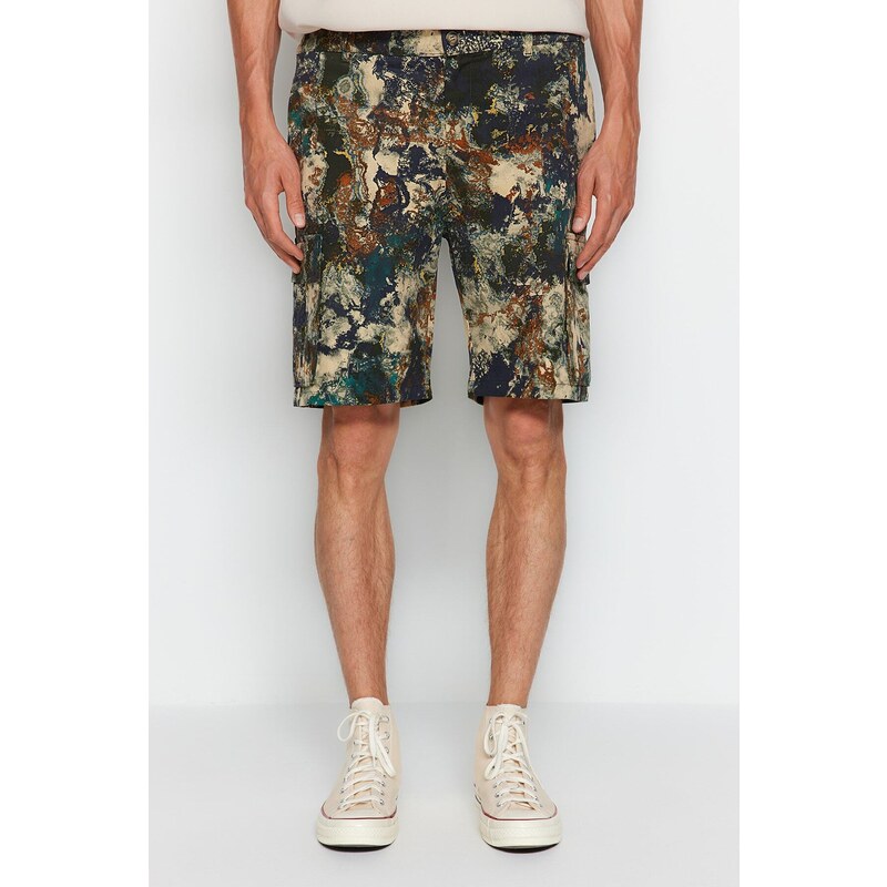 Trendyol Men's Multicolored Cargo Gabardine Shorts