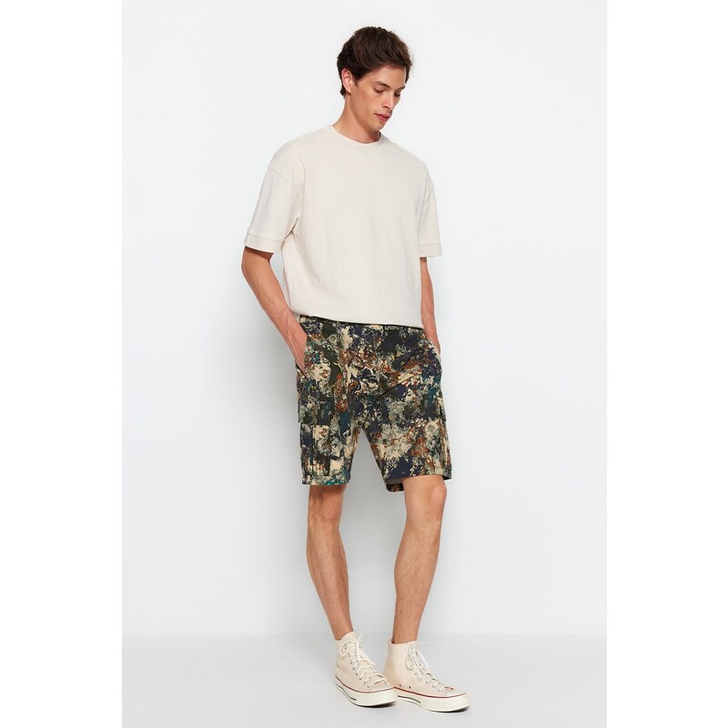 Trendyol Men's Multicolored Cargo Gabardine Shorts