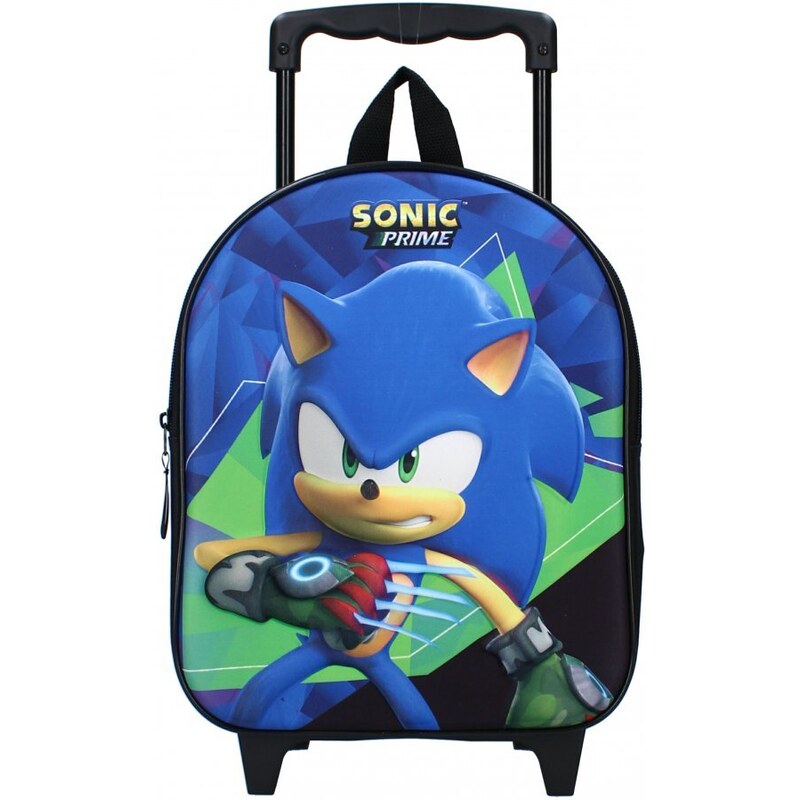 Vadobag Dětský cestovní 3D batoh na kolečkách Ježek Sonic - 9l
